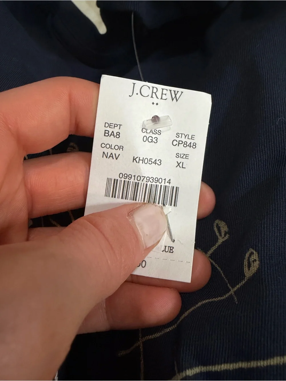J crew navy Golf swing graphic tee